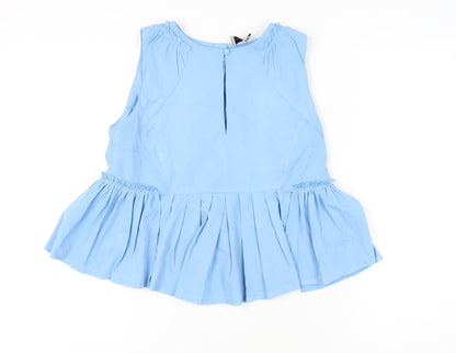 Womens UK Size 10 ASOS Blue Basic Blouse