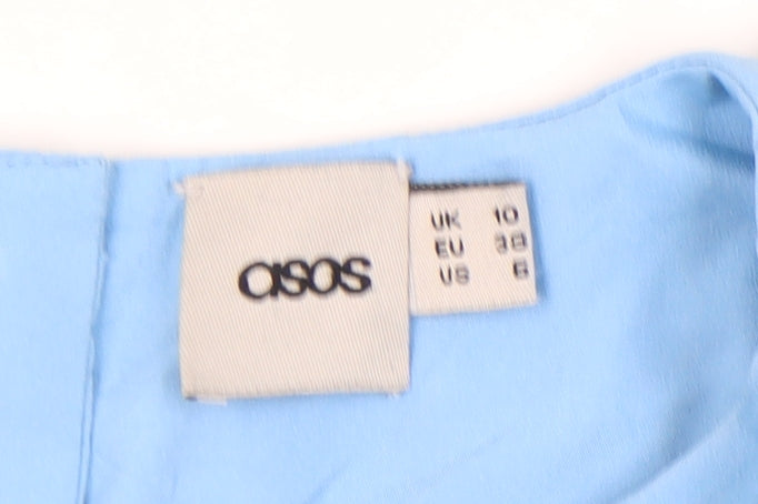 Womens UK Size 10 ASOS Blue Basic Blouse
