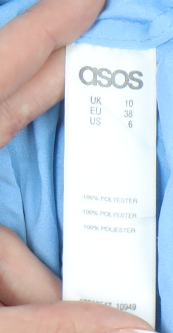 Womens UK Size 10 ASOS Blue Basic Blouse