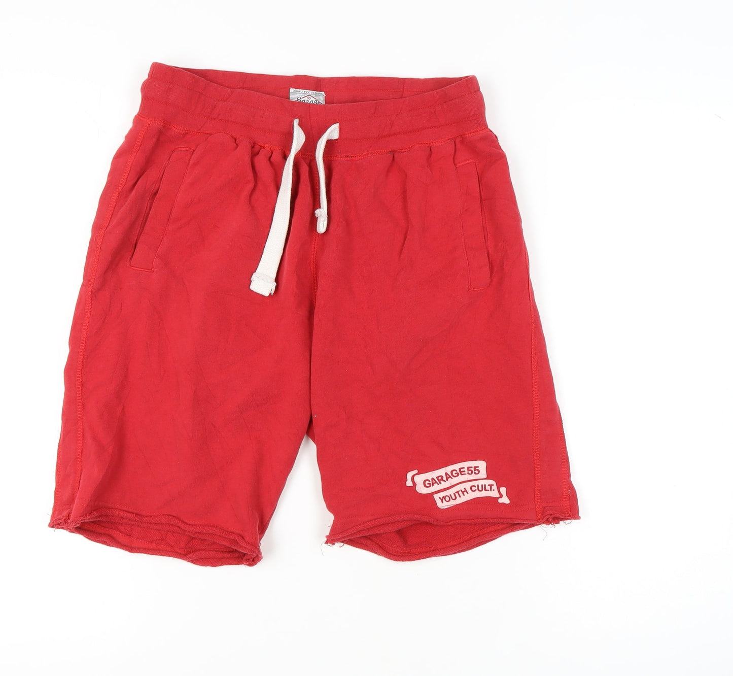 Garage Men’s Red Sweat Shorts, Size L, Casual Wear