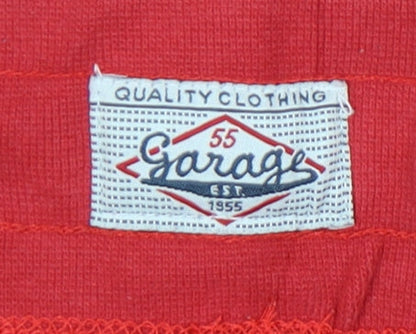 Garage Men’s Red Sweat Shorts, Size L, Casual Wear