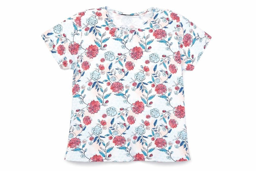 Womens UK Size L ISLE ESSENTIALS Multicoloured Basic T-Shirt