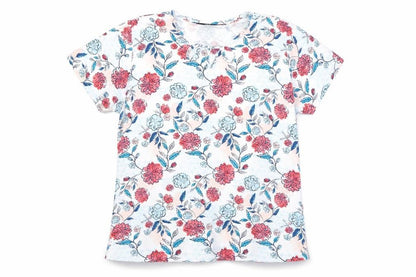 Womens UK Size L ISLE ESSENTIALS Multicoloured Basic T-Shirt