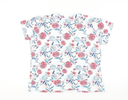 Womens UK Size L ISLE ESSENTIALS Multicoloured Basic T-Shirt