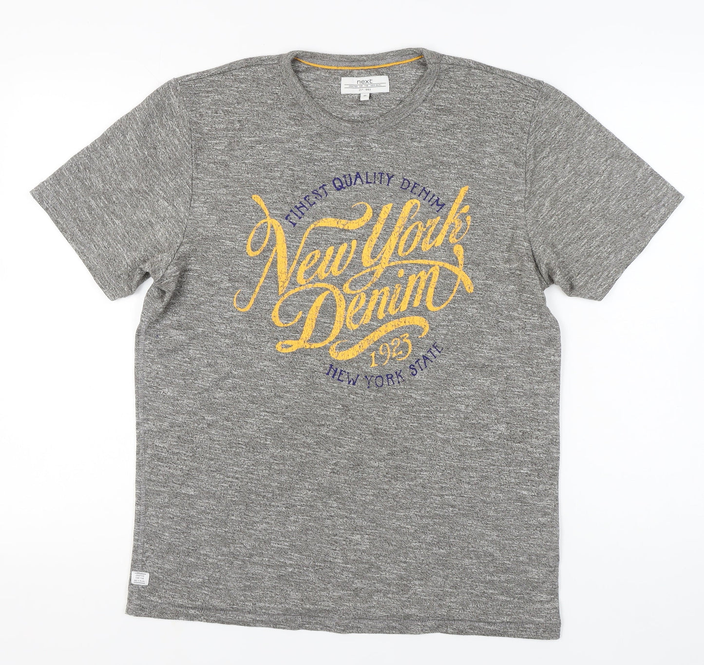 Next Men's Grey Graphic Print T-Shirt, Medium