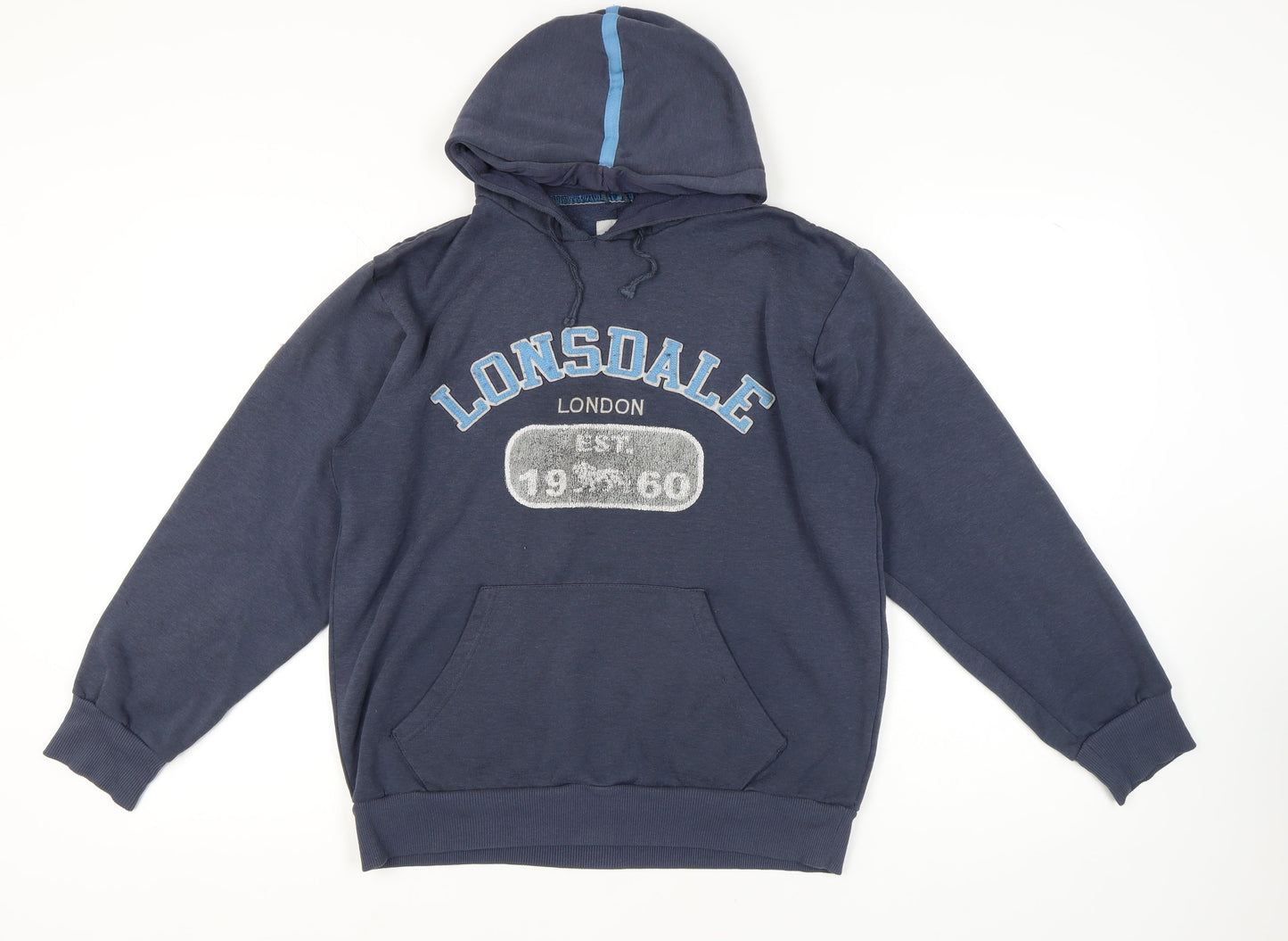 Mens UK Size S Lonsdale Blue Pullover Hoodie