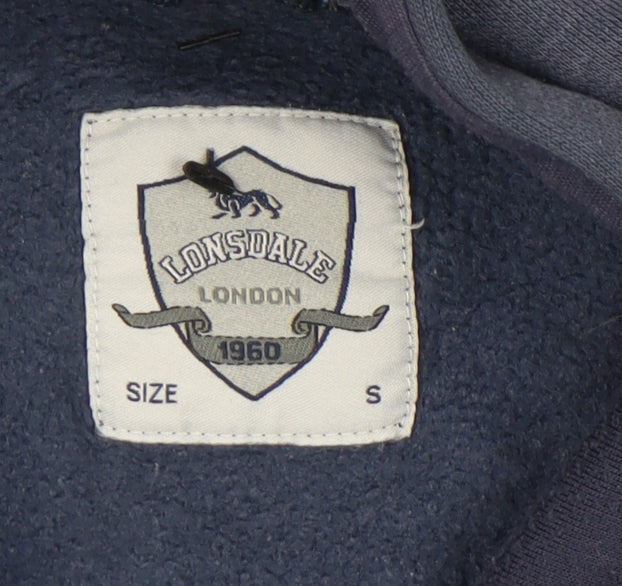 Mens UK Size S Lonsdale Blue Pullover Hoodie