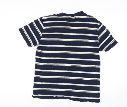 Next Men's Blue Striped T-Shirt XL - Stylish Casual Wear