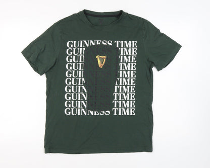 Tu Men's Green 'Guinness' Graphic Tee - M, Beer Style