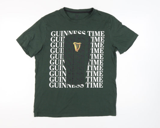 Tu Men's Green 'Guinness' Graphic Tee - M, Beer Style