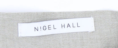 Nigel Hall Men's Beige Trousers - Size 34, Belted