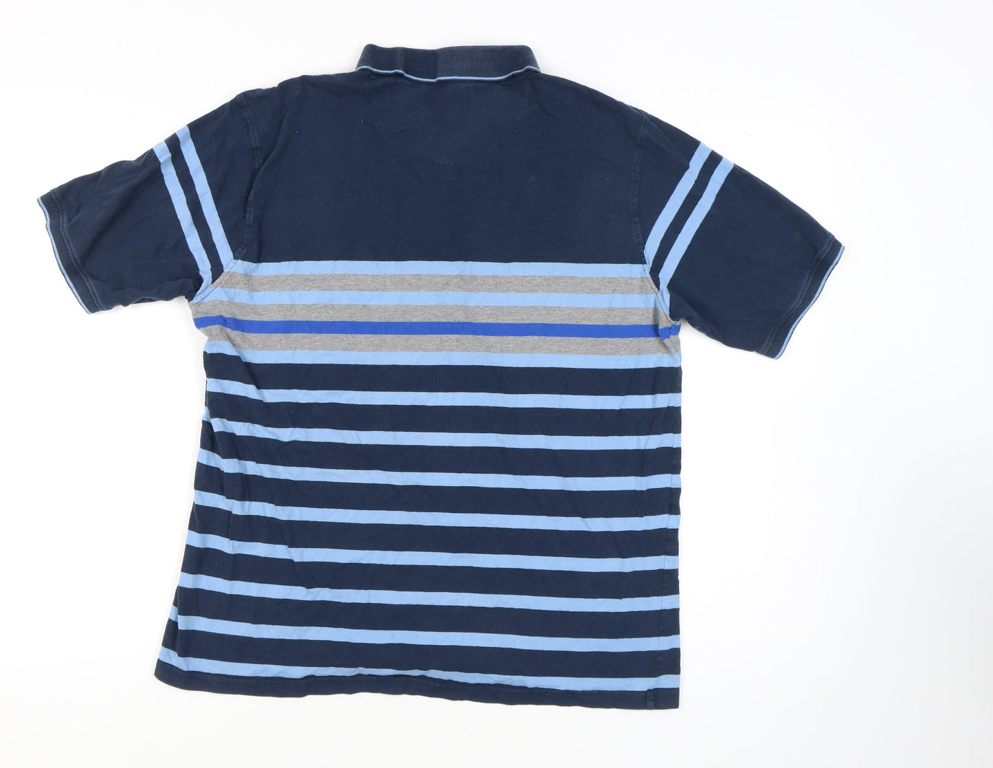 Manchester City Men's Blue Striped Polo Shirt XL