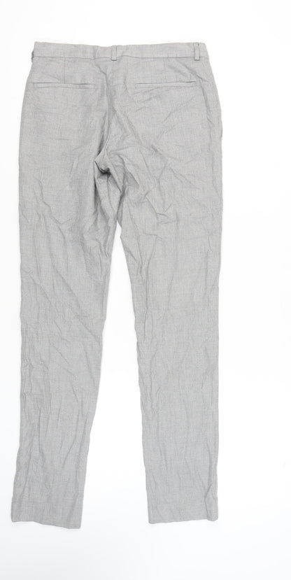 Zara Man Grey Trousers, Men's M, Straight Leg