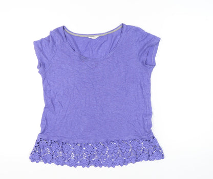 Womens UK Size 10 White Stuff Purple  T-Shirt