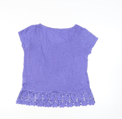 Womens UK Size 10 White Stuff Purple  T-Shirt