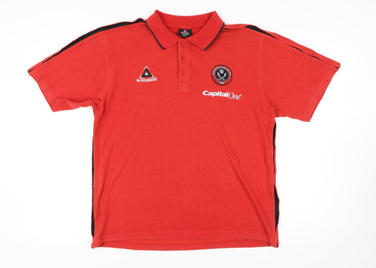 Le Coq Sportif Men’s Red XL Polo Shirt Sportswear