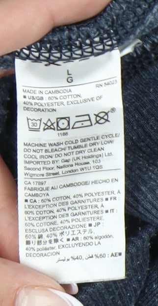 Gap Blue Unisex Large Full Zip Hoodie