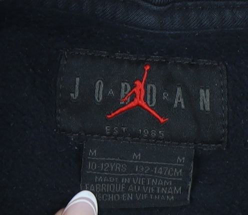 Jordan Boys Black Pullover Hoodie - M - Casual Sportswear