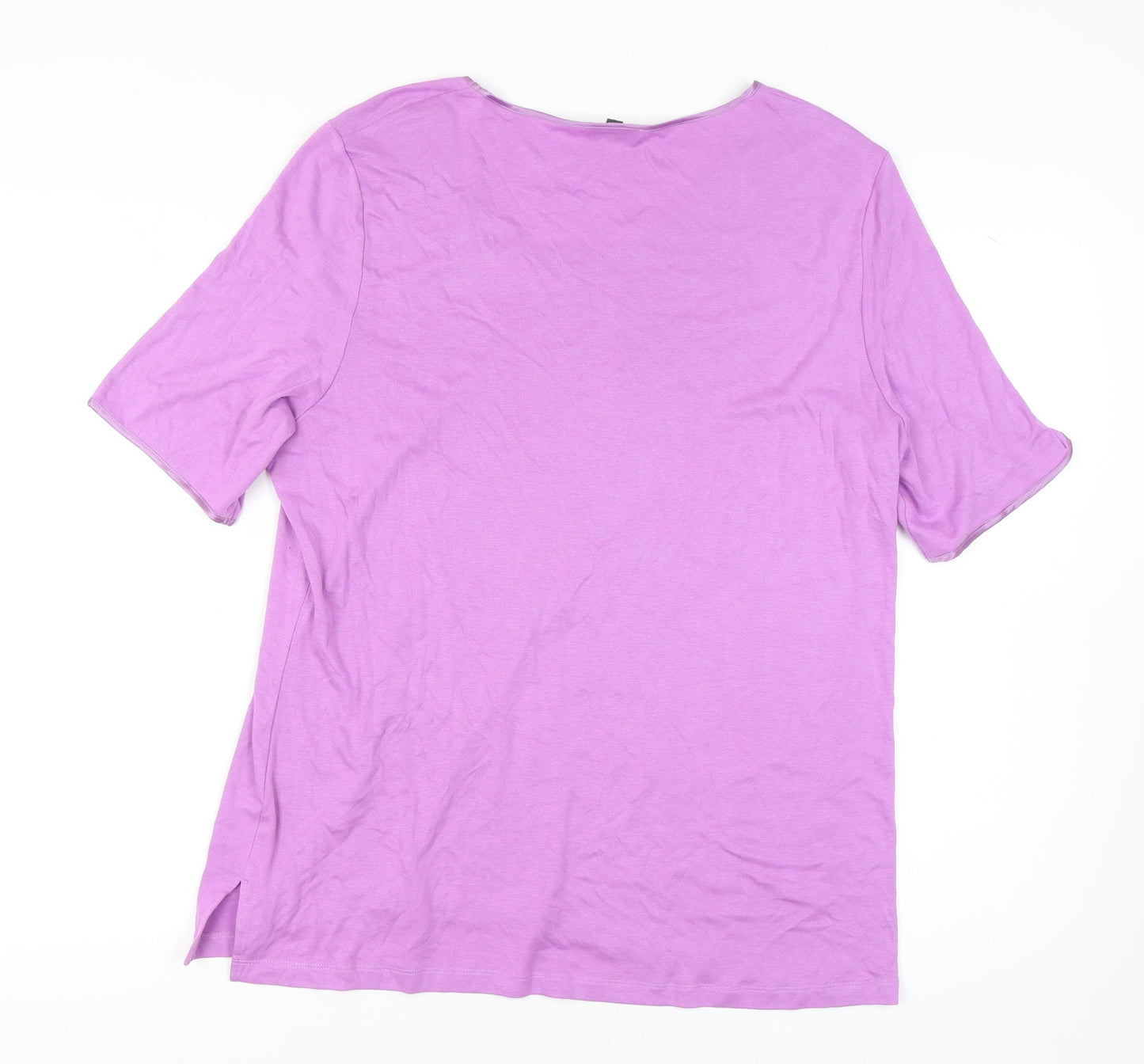 Womens UK Size 3XL Patra Purple Basic T-Shirt