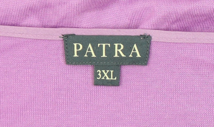 Womens UK Size 3XL Patra Purple Basic T-Shirt