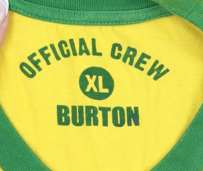 Mens UK Size XL Burton Yellow  T-Shirt