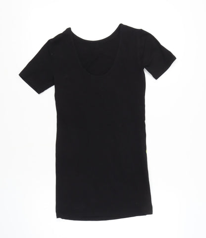 Topshop Women's Black T-Shirt Dress Size 10