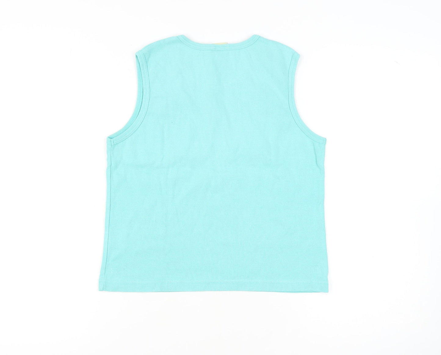 Cotton Traders Women's Blue Tank Top Size 10