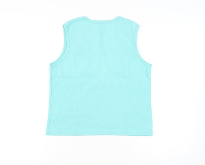 Cotton Traders Women's Blue Tank Top Size 10