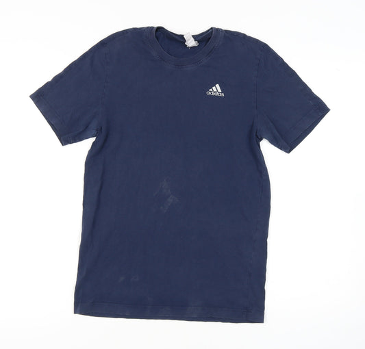 Adidas Men's Blue Short Sleeve Crew Neck T-Shirt - S