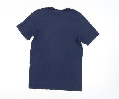 Adidas Men's Blue Short Sleeve Crew Neck T-Shirt - S