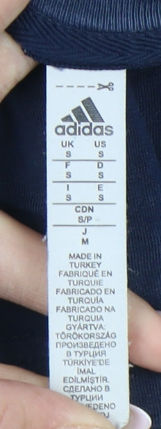 Adidas Men's Blue Short Sleeve Crew Neck T-Shirt - S