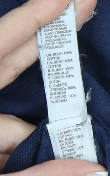 Adidas Men's Blue Short Sleeve Crew Neck T-Shirt - S