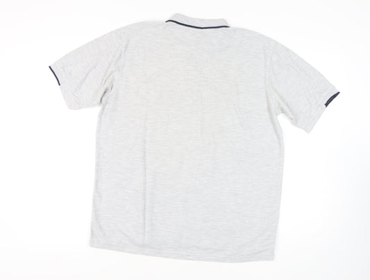 Umbro Men's Grey Polo Shirt XL Short Sleeve Casual