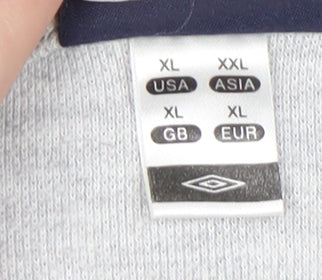 Umbro Men's Grey Polo Shirt XL Short Sleeve Casual