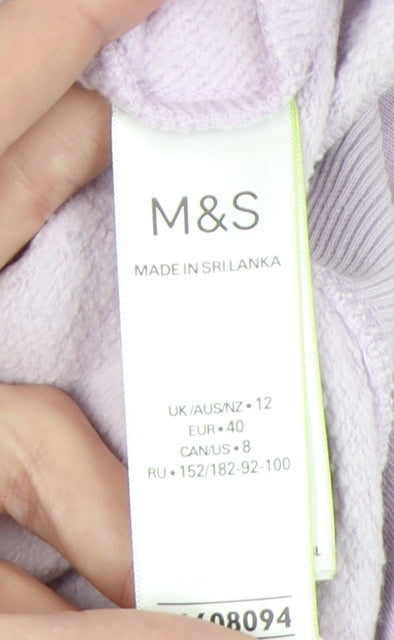 Womens UK Size 12 Marks and Spencer Purple Full Zip Sweatshirt