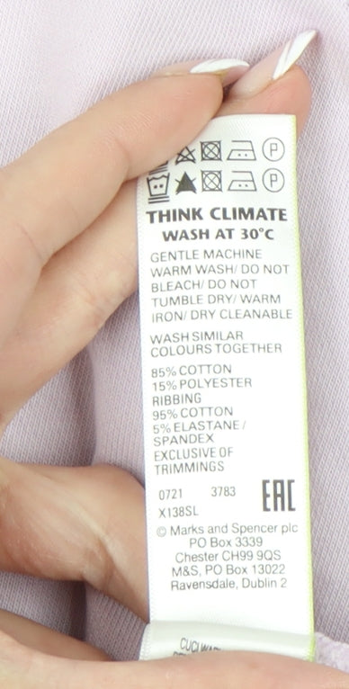 Womens UK Size 12 Marks and Spencer Purple Full Zip Sweatshirt