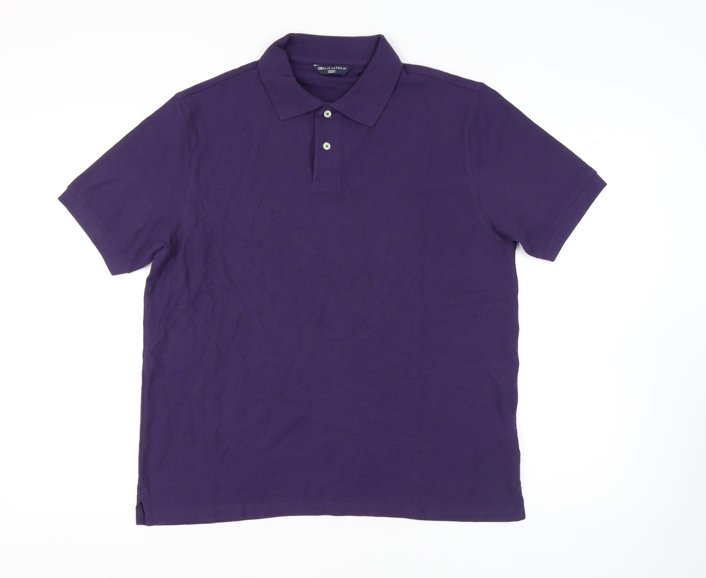 Marks and Spencer Men’s Purple Polo Shirt L