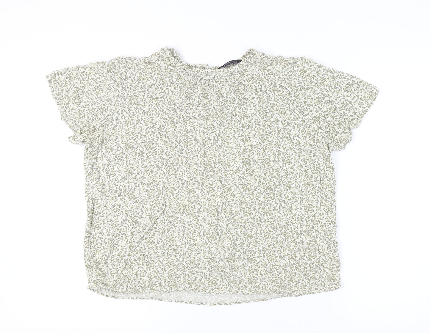 Womens UK Size 14 Marks and Spencer Green Basic Blouse