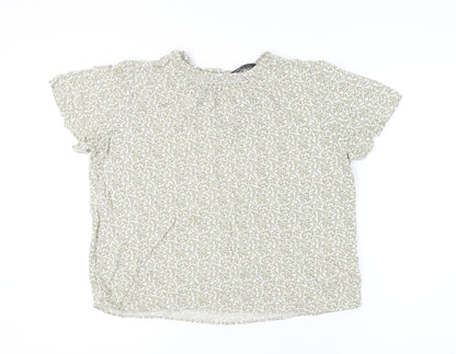 Womens UK Size 14 Marks and Spencer Green Basic Blouse