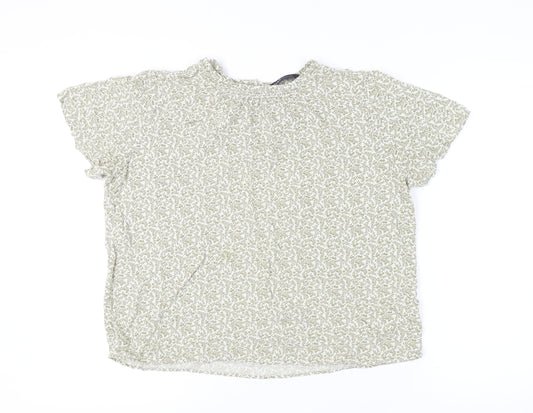 Womens UK Size 14 Marks and Spencer Green Basic Blouse