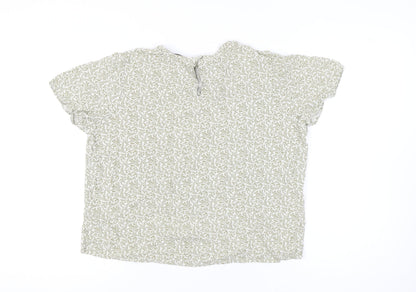 Womens UK Size 14 Marks and Spencer Green Basic Blouse