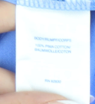 Lands' End Women’s Blue Petite Polo, Long Sleeve, Cotton