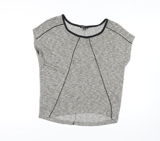 Womens UK Size 8 Mango Grey Basic T-Shirt