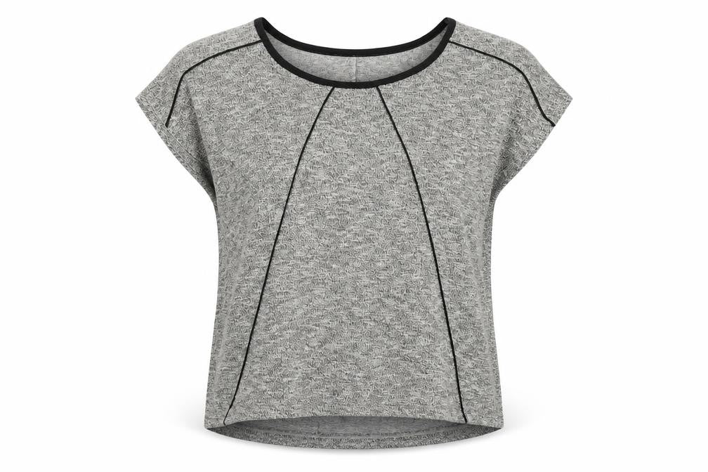 Womens UK Size 8 Mango Grey Basic T-Shirt