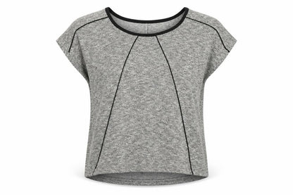 Womens UK Size 8 Mango Grey Basic T-Shirt