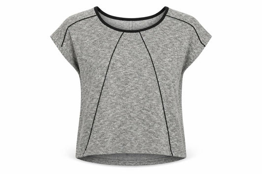 Womens UK Size 8 Mango Grey Basic T-Shirt
