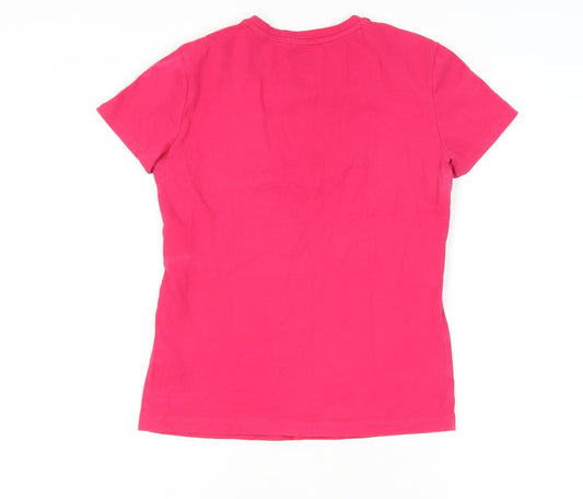 Adidas Women's Pink Activewear T-Shirt, Size S