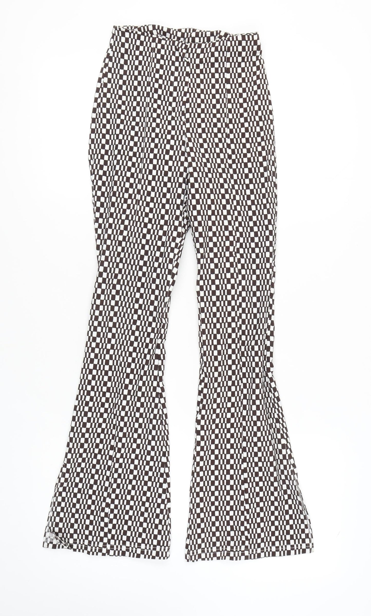 Topshop Women's Multicoloured Flared Trousers Size 6