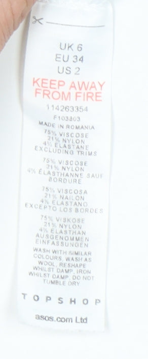 Topshop Women's Multicoloured Flared Trousers Size 6