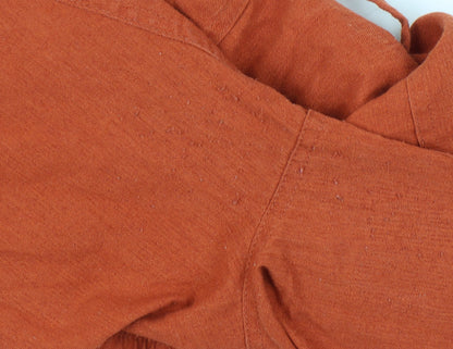 Bonmarché Women's Orange Jogger Trousers Size 16
